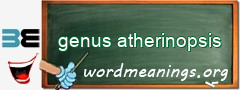 WordMeaning blackboard for genus atherinopsis